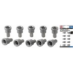 Antgaliai ribotuvai gipso plokštėms | 6.3 mm (1/4) | Kryžminiai PH 2 | 10 vnt. (50408) Antgaliai ribotuvai gipso plokštėms | 6.3 mm (1/4) | Kryžminiai PH 2 | 10 vnt. (50408)